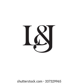 L&J Initial logo. Ampersand monogram logo