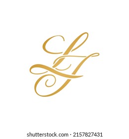 LJ initial logo design vector stock