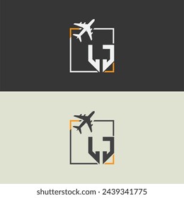 LJ initial monogram logo with square style design.