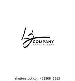 Lj Initial signature logo vector design