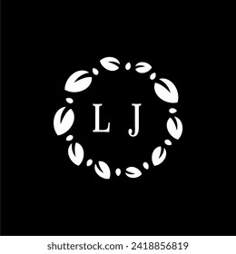 LJ Initials Letter Nature Logo Vector Art Icons and Graphics