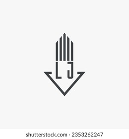 LJ initials Real Estate Logo stock illustration. Logo vector