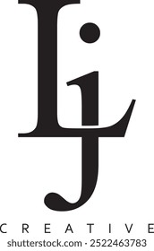 LJ or JL letter modern logo design