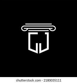 LJ letter logo creative design with vector graphic