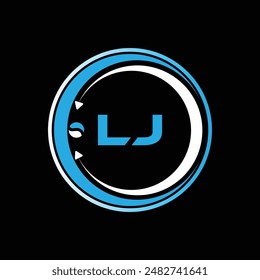 LJ letter logo design with a circle shape LJ Logo design. LJ letter logo creative design. LJ unique design.