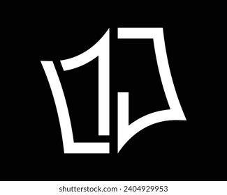 
Diseño vectorial del logotipo de la letra LJ