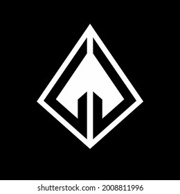 Monograma de las letras del logotipo de LiveJournal con diseño de forma prisma plantilla icono vector moderno