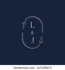 LJ wedding initial logo letters in high quality professional design that will print well across any print media
