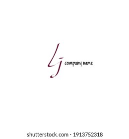 Lj white background handwritten logo