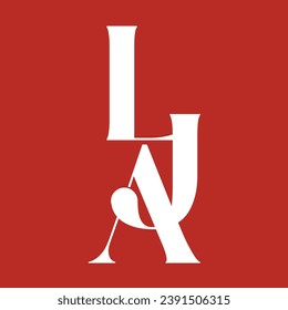 LJA Initials Alphabet Letters Vector Monogram Logo
