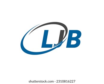 LJB letter creative modern elegant swoosh logo design
