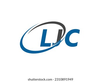 Letra LJC diseño creativo elegante del logo de swoosh