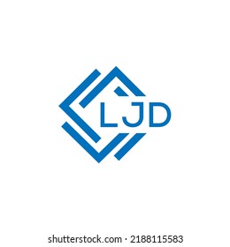 LJD-Brief-Logo-Design auf weißem Hintergrund. LJD Creative Circle Buchstaben Logo Konzept. LJD-Briefdesign.
