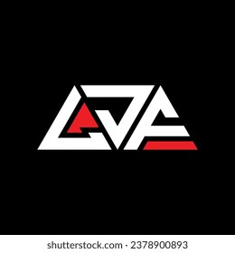 Diseño del logotipo de la letra triangular LJF con forma triangular. Monograma de diseño del logotipo del triángulo LJF. Plantilla de logotipo vectorial de triángulo LJF con color rojo. Logotipo triangular LJF Diseño sencillo, elegante y lujoso.