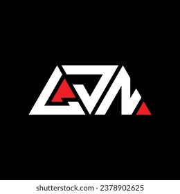 Diseño del logotipo de la letra triangular LJN con forma triangular. Monograma de diseño del logotipo del triángulo LJN. Plantilla de logotipo vectorial de triángulo LJN con color rojo. Logotipo triangular LJN Diseño sencillo, elegante y lujoso.
