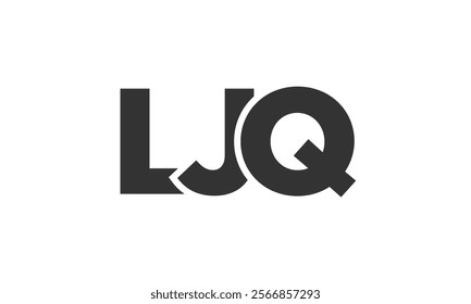LJQ logo design template with strong and modern bold text. Initial based vector logotype featuring simple and minimal typography. Trendy company identity ideal for businesses brand presence.