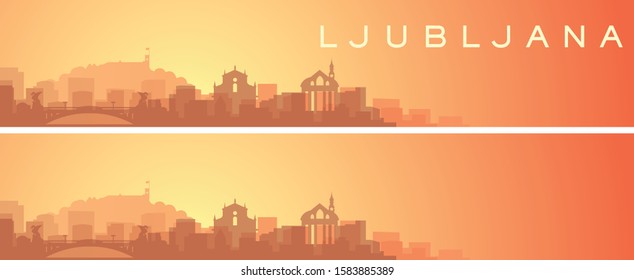 Ljubljana Beautiful Skyline Scenery Banner