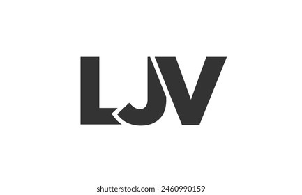 LJV logo design template with strong and modern bold text. Initial based vector logotype featuring simple and minimal typography. Trendy company identity ideal for businesses brand presence.
