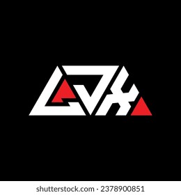 LJX triangle letter logo design with triangle shape. LJX triangle logo design monogram. LJX triangle vector logo template with red color. LJX triangular logo Simple, Elegant, and Luxurious design.