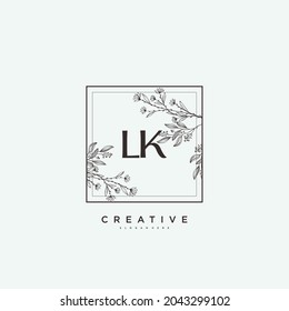 LK Beauty vector initial logo art, handwriting logo of initial signature, wedding, fashion, jewerly, boutique, floral and botanical with creative template for any company or business.