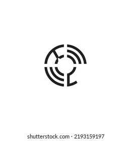 LK circle initial logo concept in high quality professional design that will print well across any print media