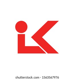 LK company linked letter logo. Abstract letter lk vector icon