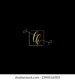 LK creative modern letters logo design template