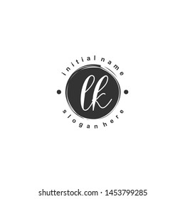 LK Initial beauty monogram logo vector