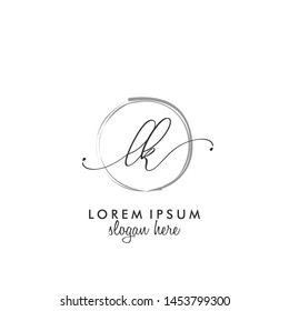 LK Initial beauty monogram logo vector