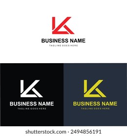 LK initial monogram logo and kl logo design