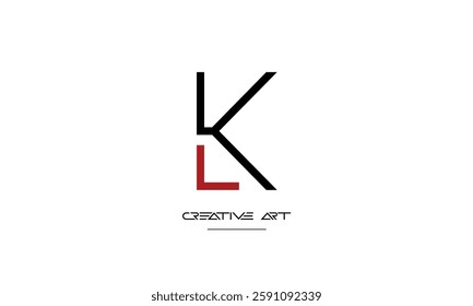 LK, KL, L, K abstract letters logo monogram