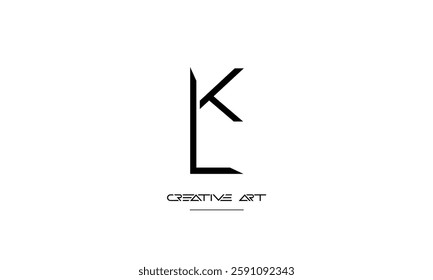 LK, KL, L, K abstract letters logo monogram