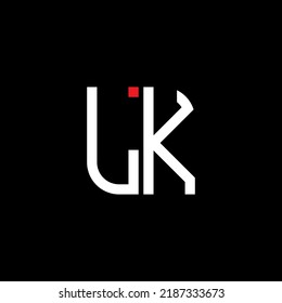 LK-Brief-Logo kreatives Design mit Vektorgrafik