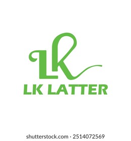 Letra LK Logo Design com um design de logotipo criativo corte