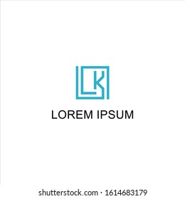 LK Letter Logo Design Template Vector