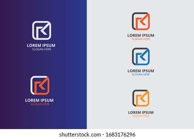 LK Letter Logo Design Template Vector