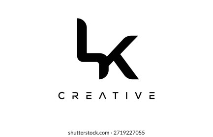 Letra LK Monograma Logotipo para identidade de marca criativa moderna