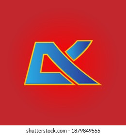 letra de lk para el diseño simple del logo. diseño vectorial moderno