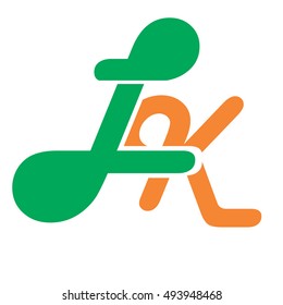 lk letter vector logo