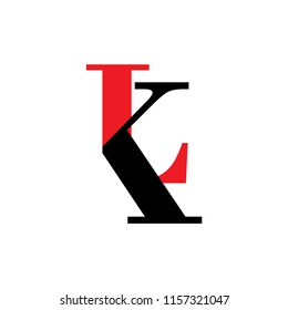 lk letter vector logo. kl letter vector logo