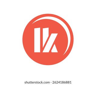 LK sport emblem or team logotype. Ball logo with a combination of Initial letter L and K for balls shop, sports company, training, club badge. Vector illustration.