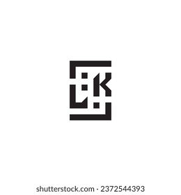 LK square concept retro logo in high quality professional design that will print well across any print media