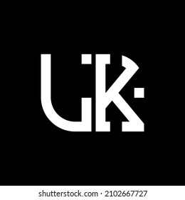 Diseño único de logotipo de vectores abstractos LK