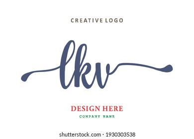 LKV lettering logo is simple, easy to understand and authoritative