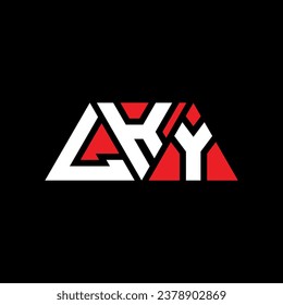 LKY Triangle Buchstaben Logo Design mit Dreieck Form. LKY Dreieck Logo Design Monogramm. LKY Dreieck Vektor Logo Vorlage mit roter Farbe. LKY dreieckiges Logo Einfach, elegant und luxuriös.