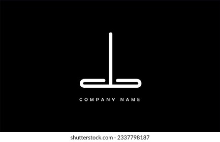 Monograma del logotipo de las letras abstractas LL