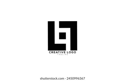 LL BQ QB Abstract initial monogram letter alphabet logo design