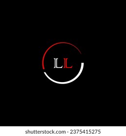 Plantilla de diseño de logotipo de letras modernas creativas LL