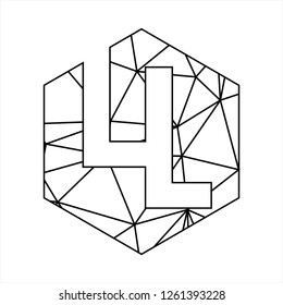 LL initials geometric polygonal logo