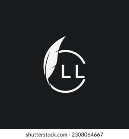 LL initials lawyer logo image logo vector
